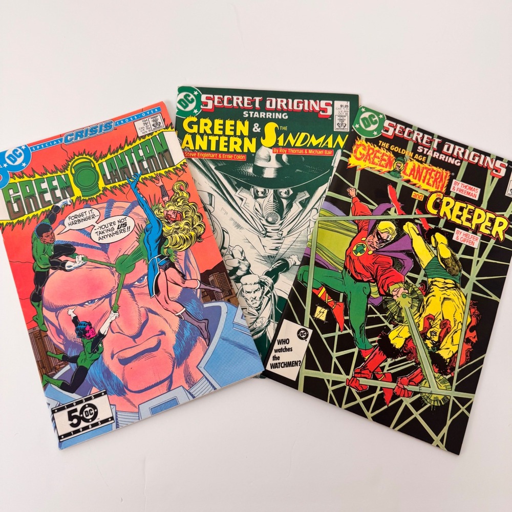 DC Comics Green Lantern Comic Book Lot 3 Issues Copper Age 80s  w/Boards & Bags